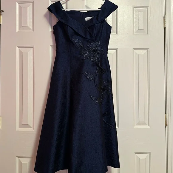Rickie Freeman for Teri Jon | Dresses | Brand New With All The Tags Bought  From Neiman Marcuscolor Dark Bluenavy | Poshmark